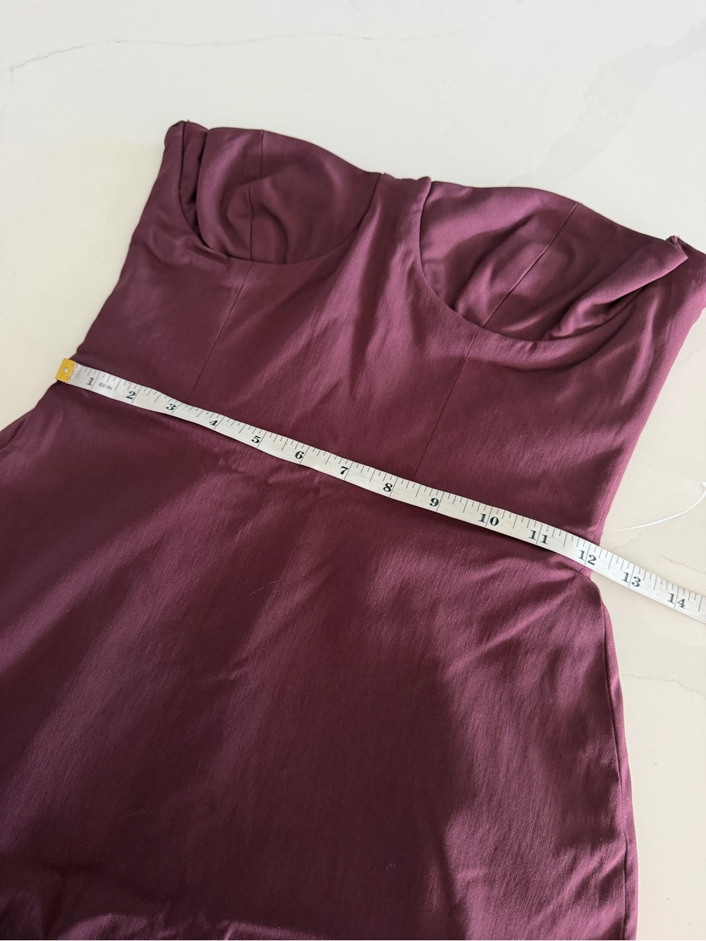 House of CB Strapless Plum Bodycon Maxi Dress Sz S Plus Cup MSRP $285 NEW - Picture 9 of 10